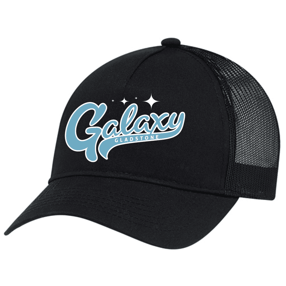 5970L AJM Polyester/Polycotton 5 Panel Pony Tail Cap - Black